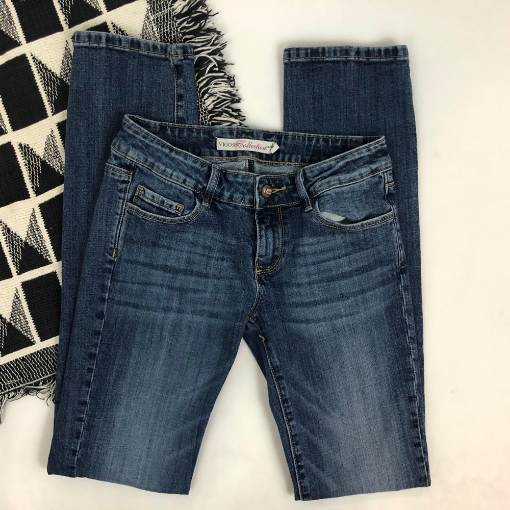 Vigoss Collection USA Straight Leg Stretch Jeans